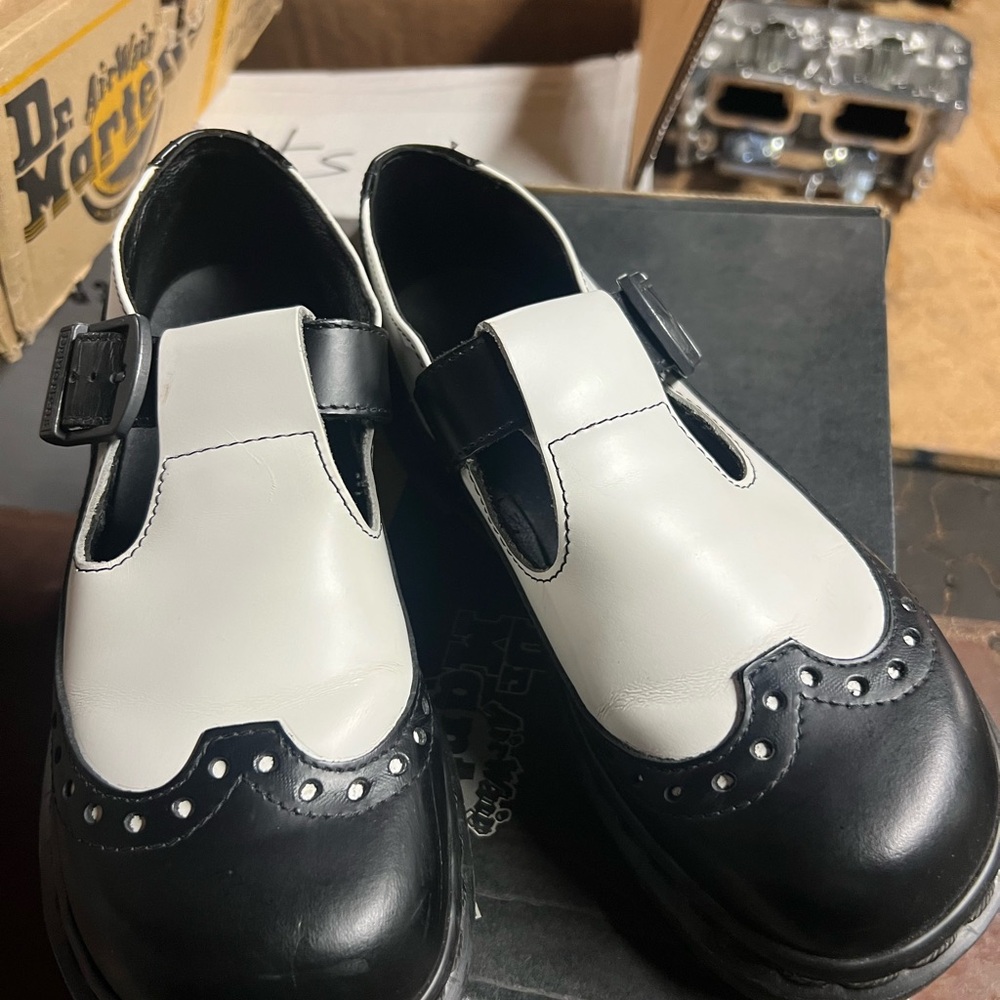 Dr. Martens Black and White Mary Jane’s